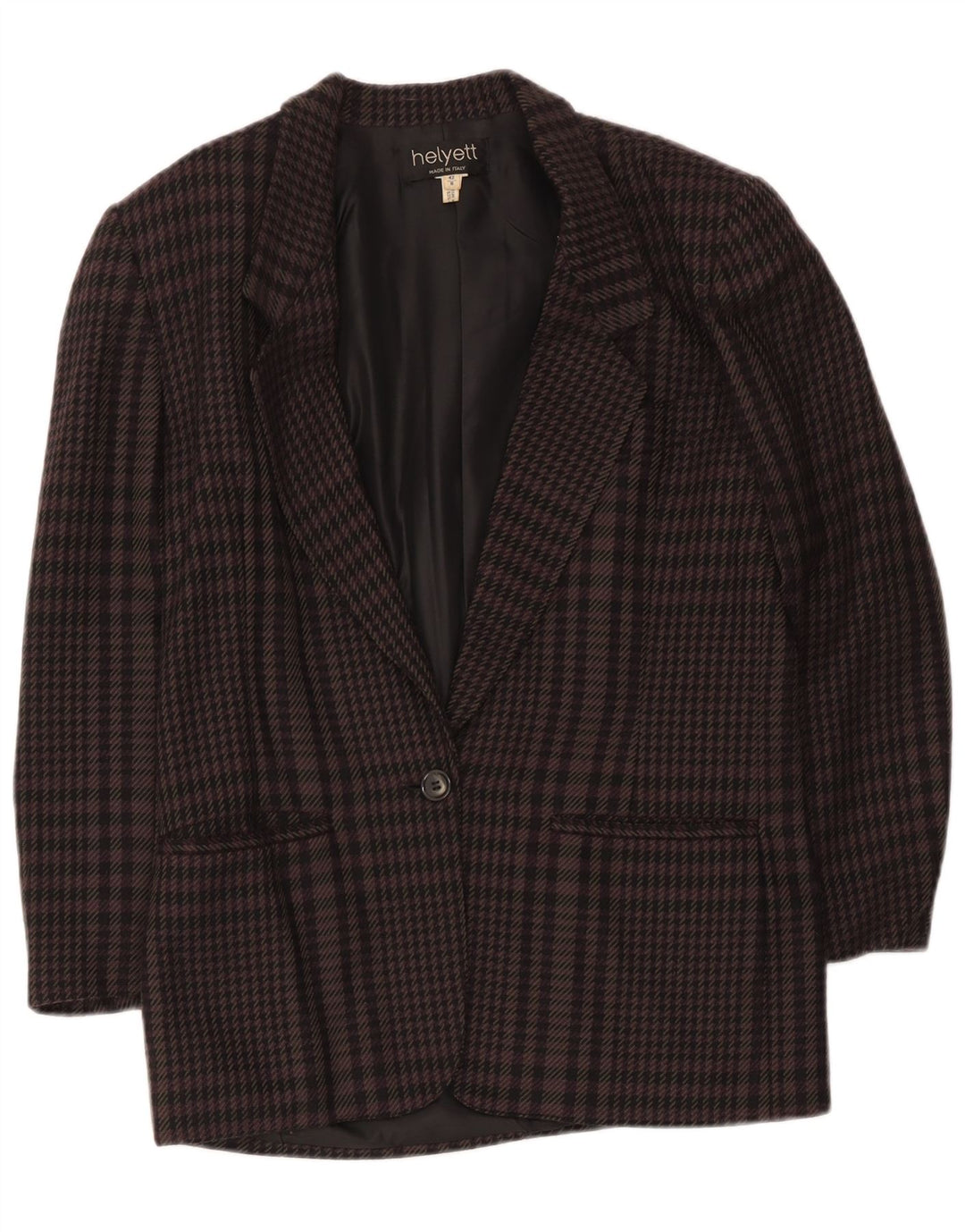 Giacca blazer da donna a 1 bottone Helyett IT 42 Lana pied de poule marrone medio