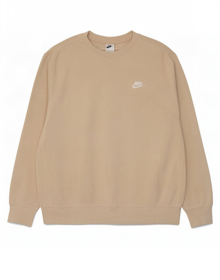 Felpa da uomo Nike Maglione grande in cotone beige
