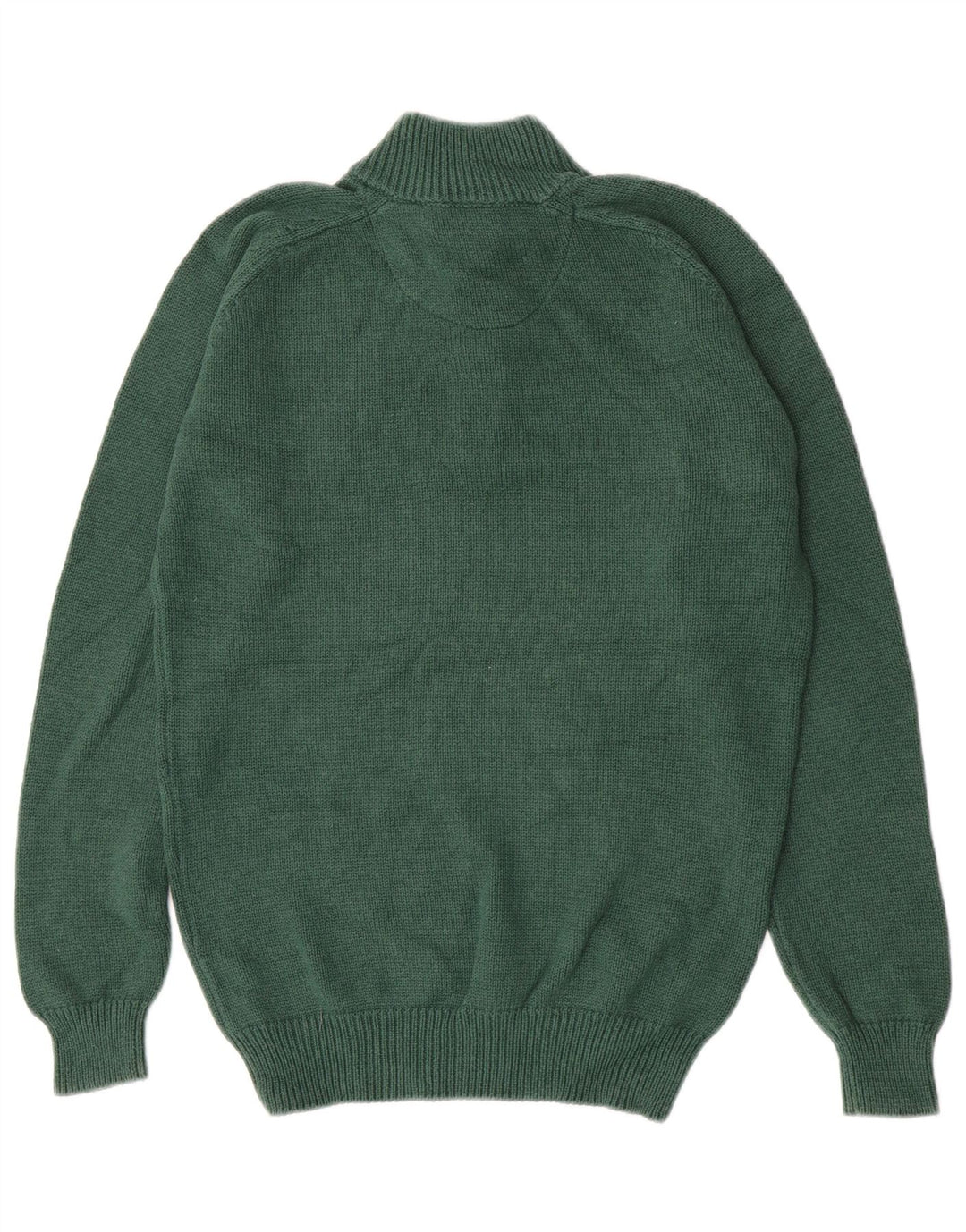 Massimo Dutti Maglione da uomo con bottoni e collo grande in cotone verde