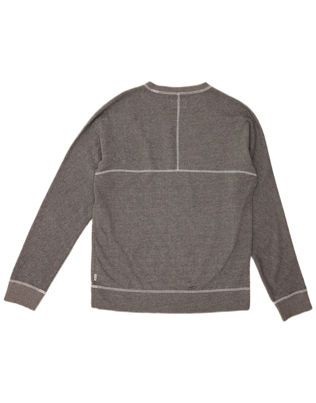 Felpa grafica da uomo Converse Maglione in cotone grigio medio