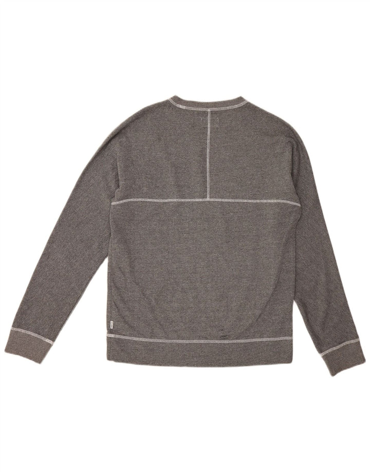 Felpa grafica da uomo Converse Maglione in cotone grigio medio