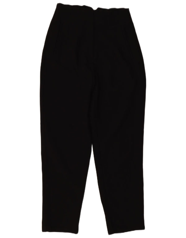 Pantaloni da completo a vita alta da donna Zara piccoli W26 L26 poliestere nero