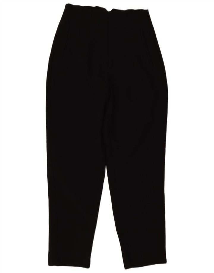 Pantaloni da completo a vita alta da donna Zara piccoli W26 L26 poliestere nero