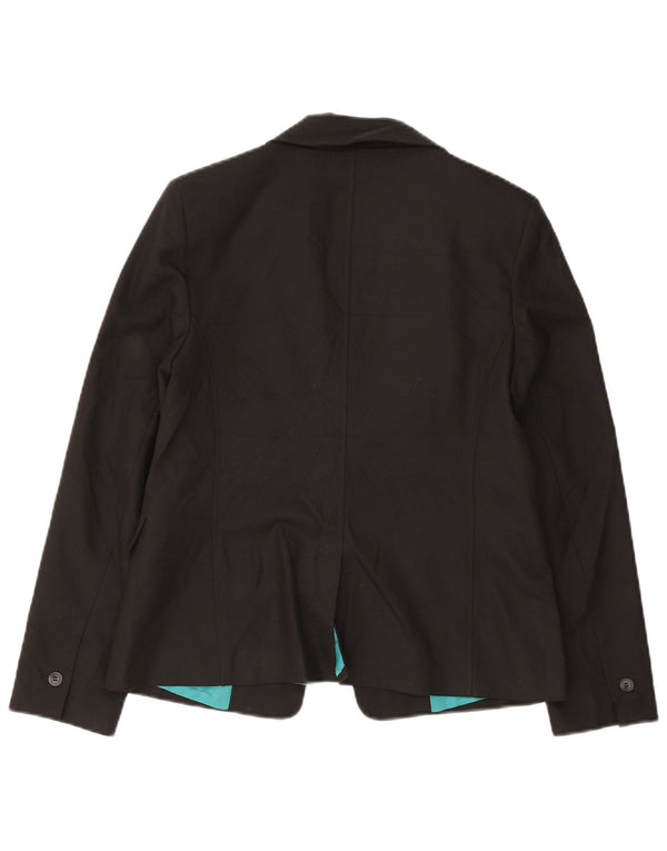 Giacca blazer da donna a 1 bottone Oasis UK 12 poliestere nero medio