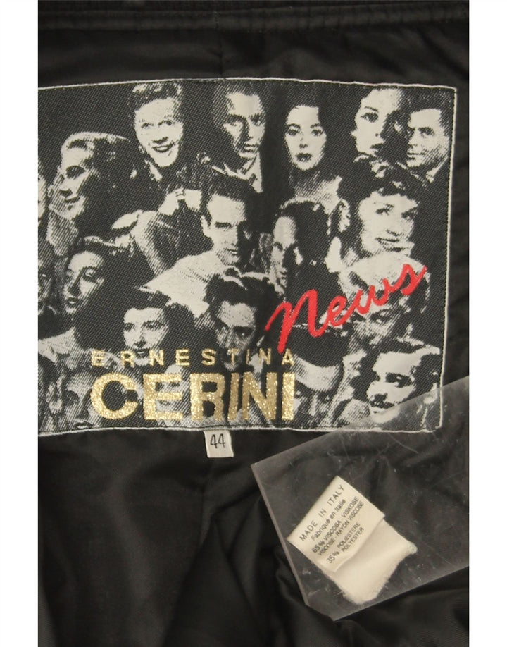 Cappotto Donna Ernestina Cerini IT 44 Medio Nero Viscosa