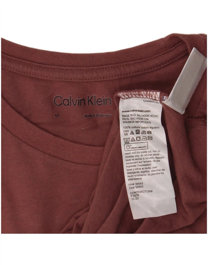 T-shirt da uomo Calvin Klein in cotone marrone medio