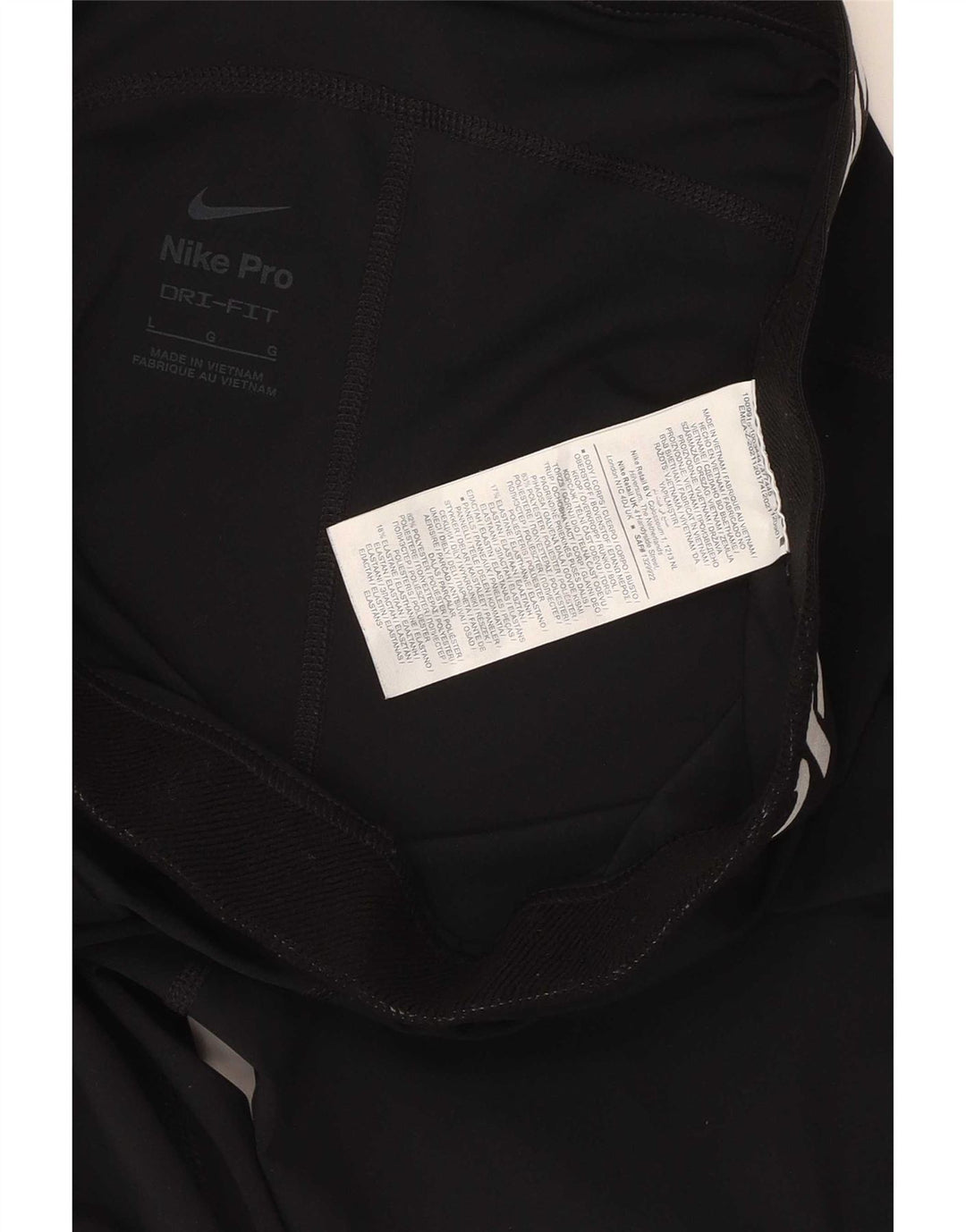 Leggings grafici Nike Dri Fit da donna, grandi, in poliestere nero