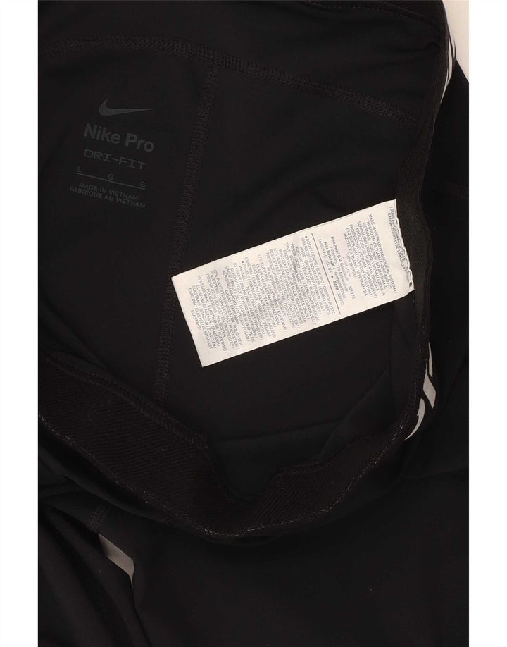 Leggings grafici Nike Dri Fit da donna, grandi, in poliestere nero
