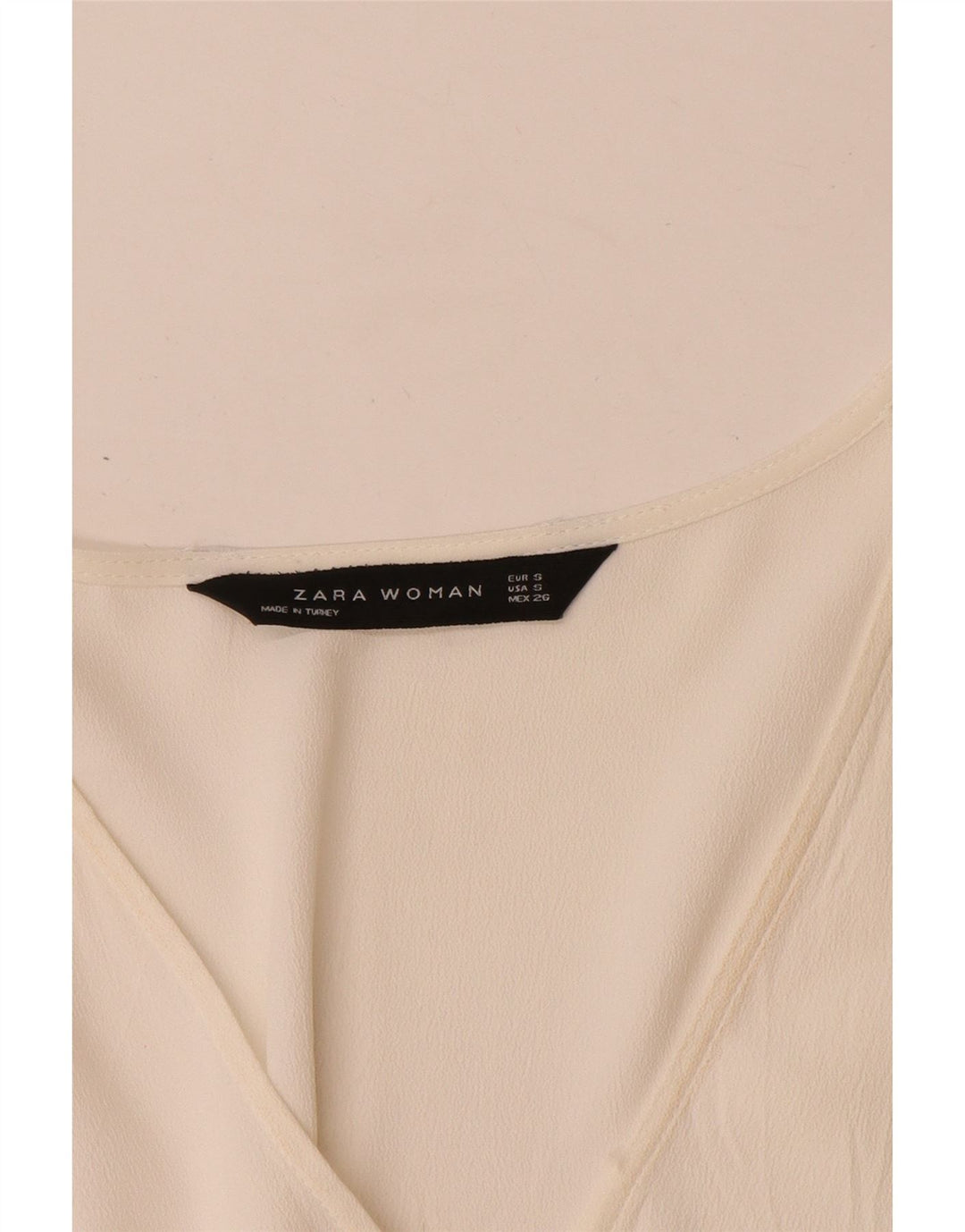 Abito a trapezio senza maniche da donna Zara UK 10 piccolo bianco