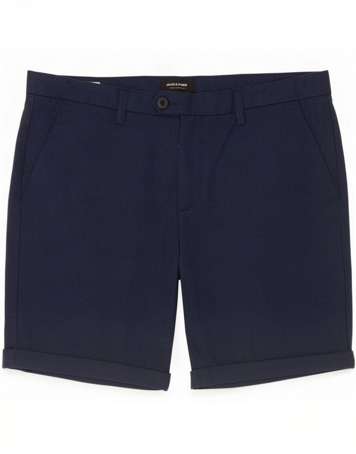 Pantaloncini chino da uomo Jack & Jones grandi W34 poliestere blu navy