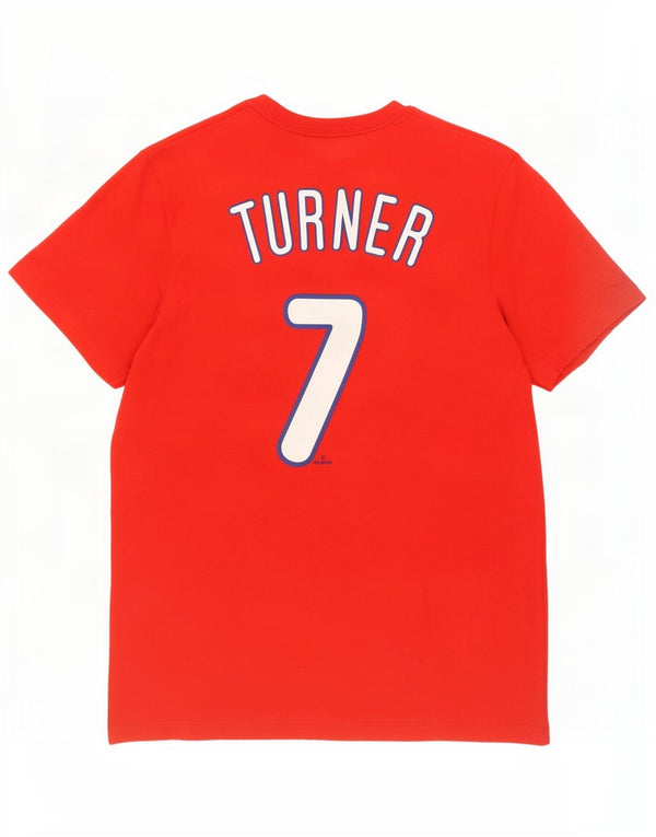 T-shirt grafica Nike Philadelphia Phillies da uomo in cotone rosso medio