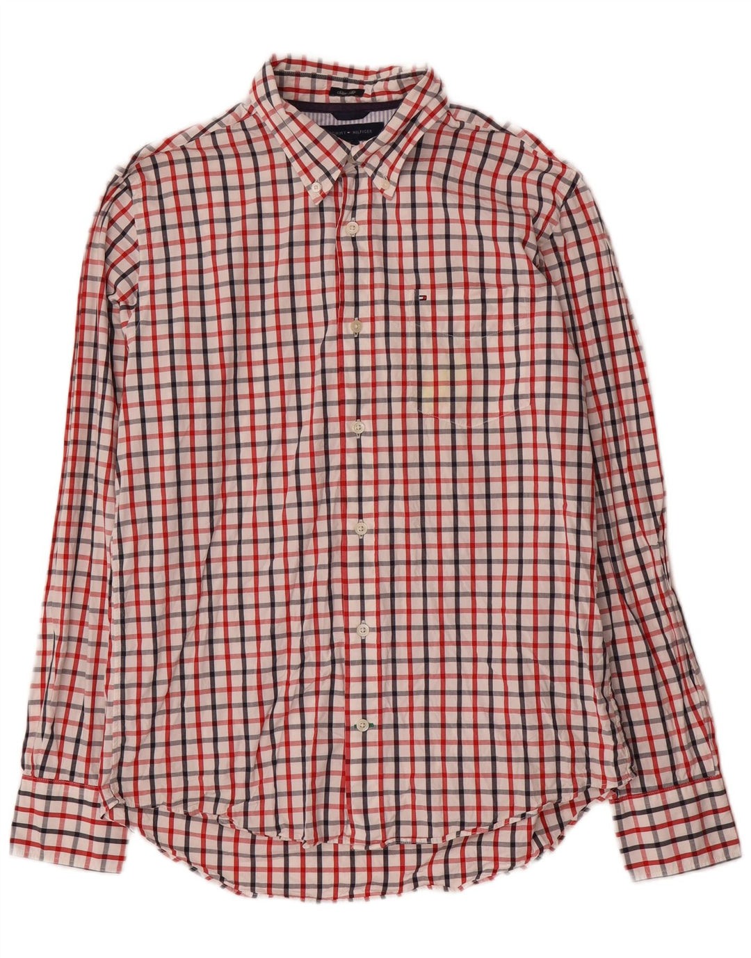 Camicia slim fit da uomo Tommy Hilfiger in cotone a quadri multicolore medio