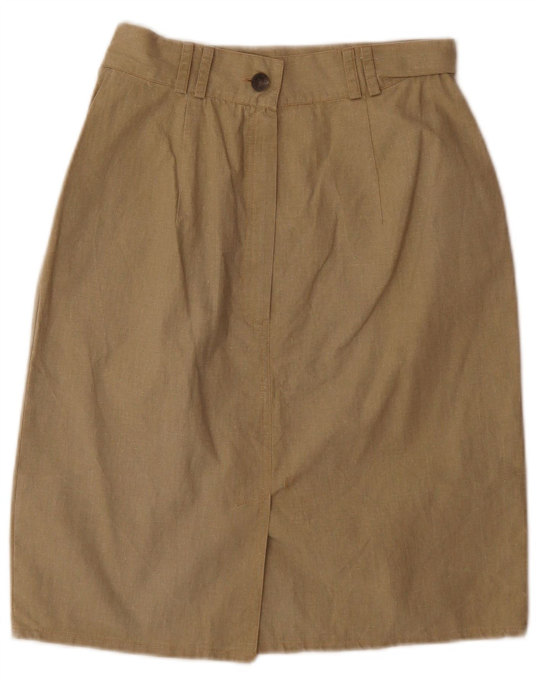 Gonna a tubino vintage da donna W26 piccola color kaki
