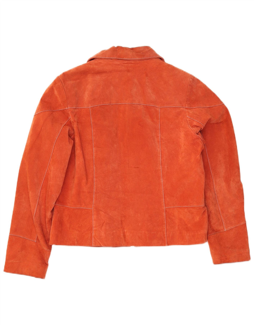 Giacca in pelle scamosciata da donna Chevirex EU 42 Large Orange Leather