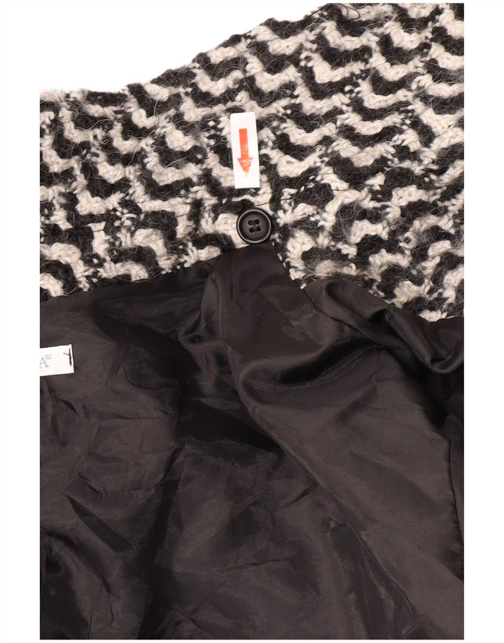 Soprabito vintage da donna IT 50 XL Acetato geometrico nero