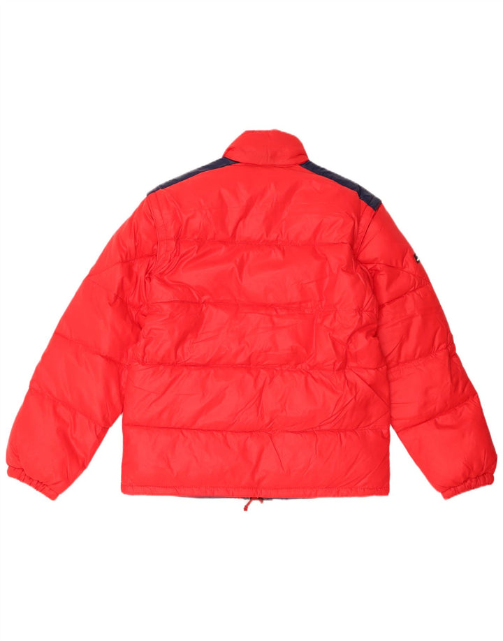 Giacca imbottita vintage da uomo IT 44 XS rossa Colourblock in poliammide