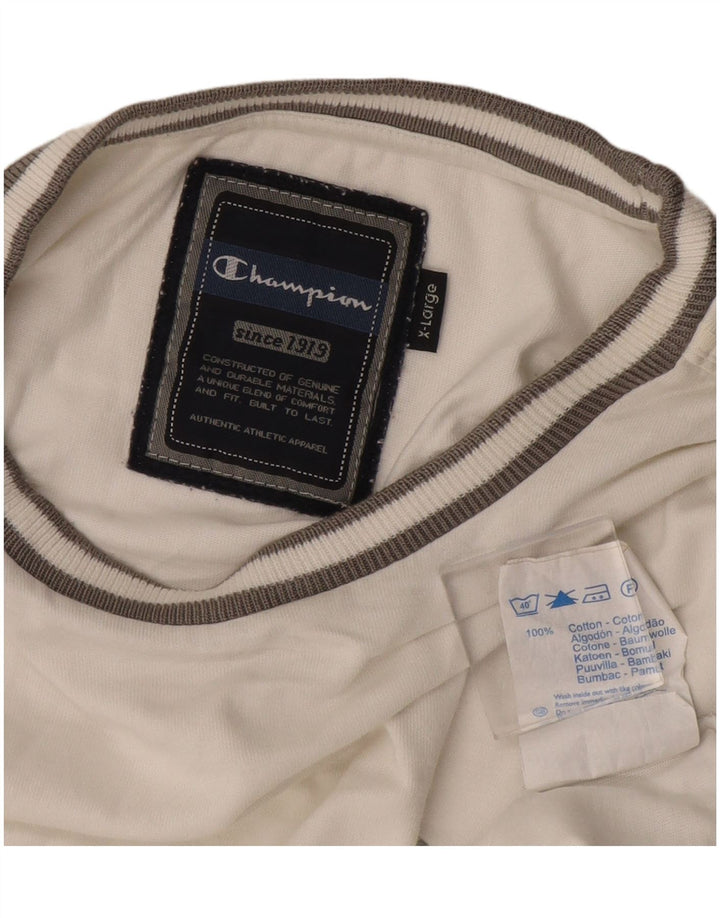 T-shirt da uomo Champion Top XL in cotone bianco