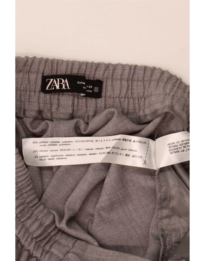 Pantaloni chino affusolati da donna Zara medi W28 L26 poliestere grigio