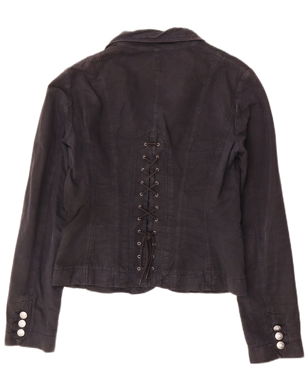 Giacca Blazer 1 Bottone Donna Liu Jo IT 46 Large Blu Navy Cotone