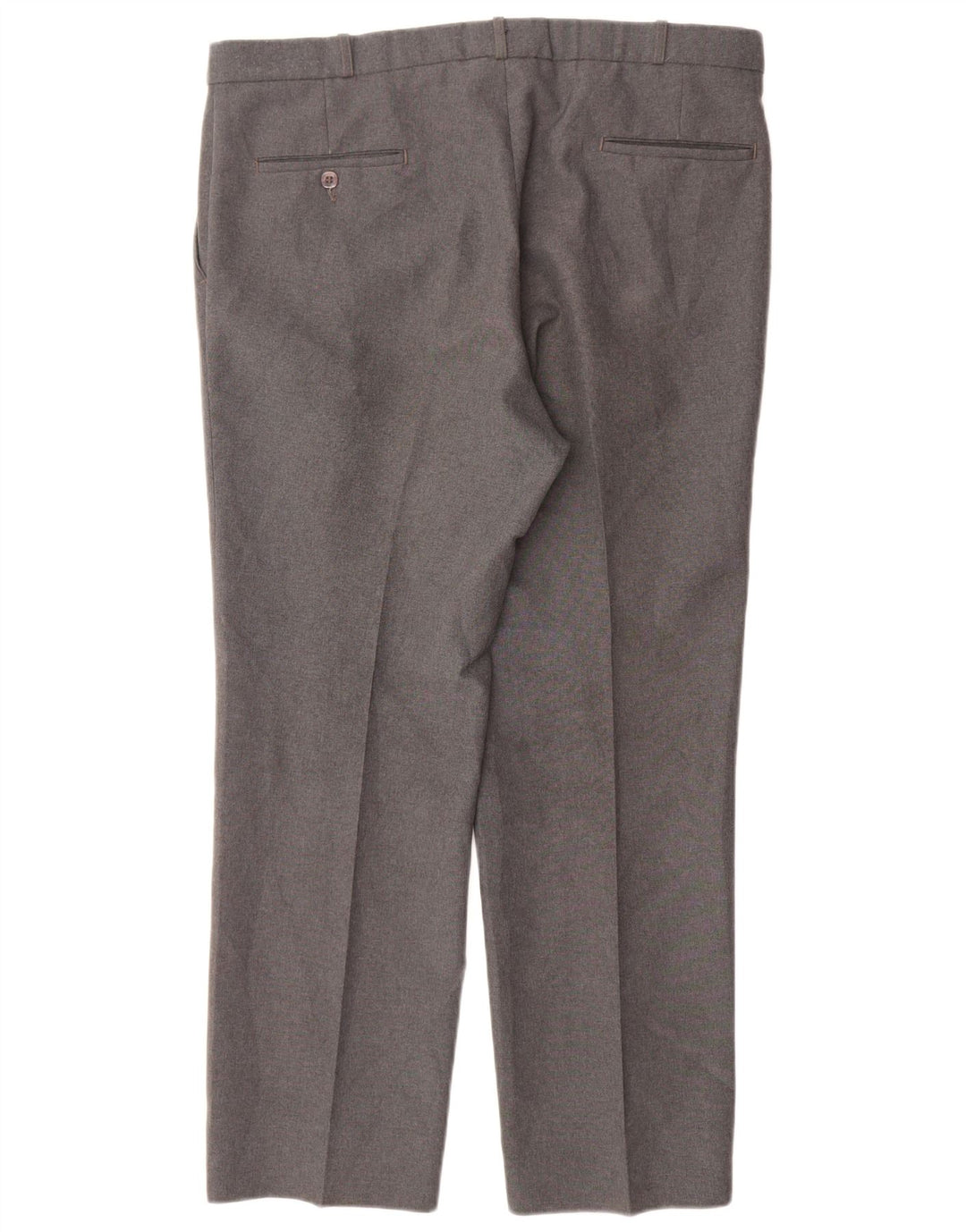 Pantaloni da completo da uomo con pegging Farah W38 L30 poliestere grigio