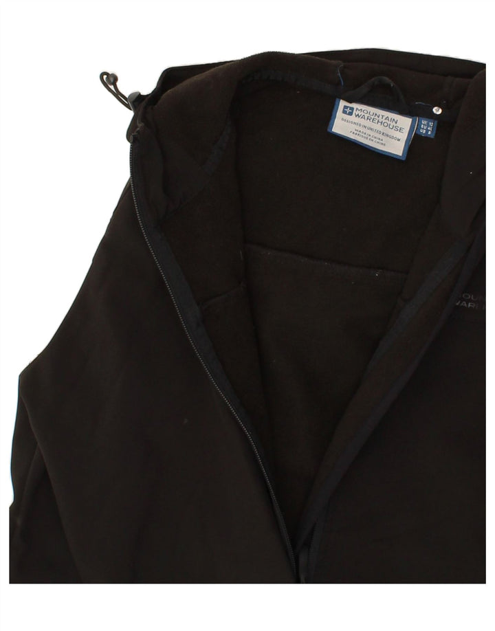 MOUNTAIN WAREHOUSE Womens Hooded Windbreaker Jacket UK 12 Medium Black Vintage Mountain Warehouse and Second-Hand Mountain Warehouse from Messina Hembry 