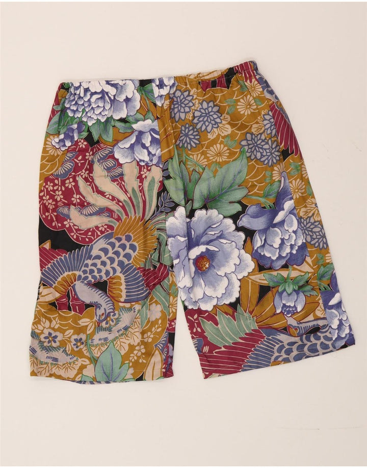 Pantaloncini casual vintage da donna W32 medio multicolore floreale