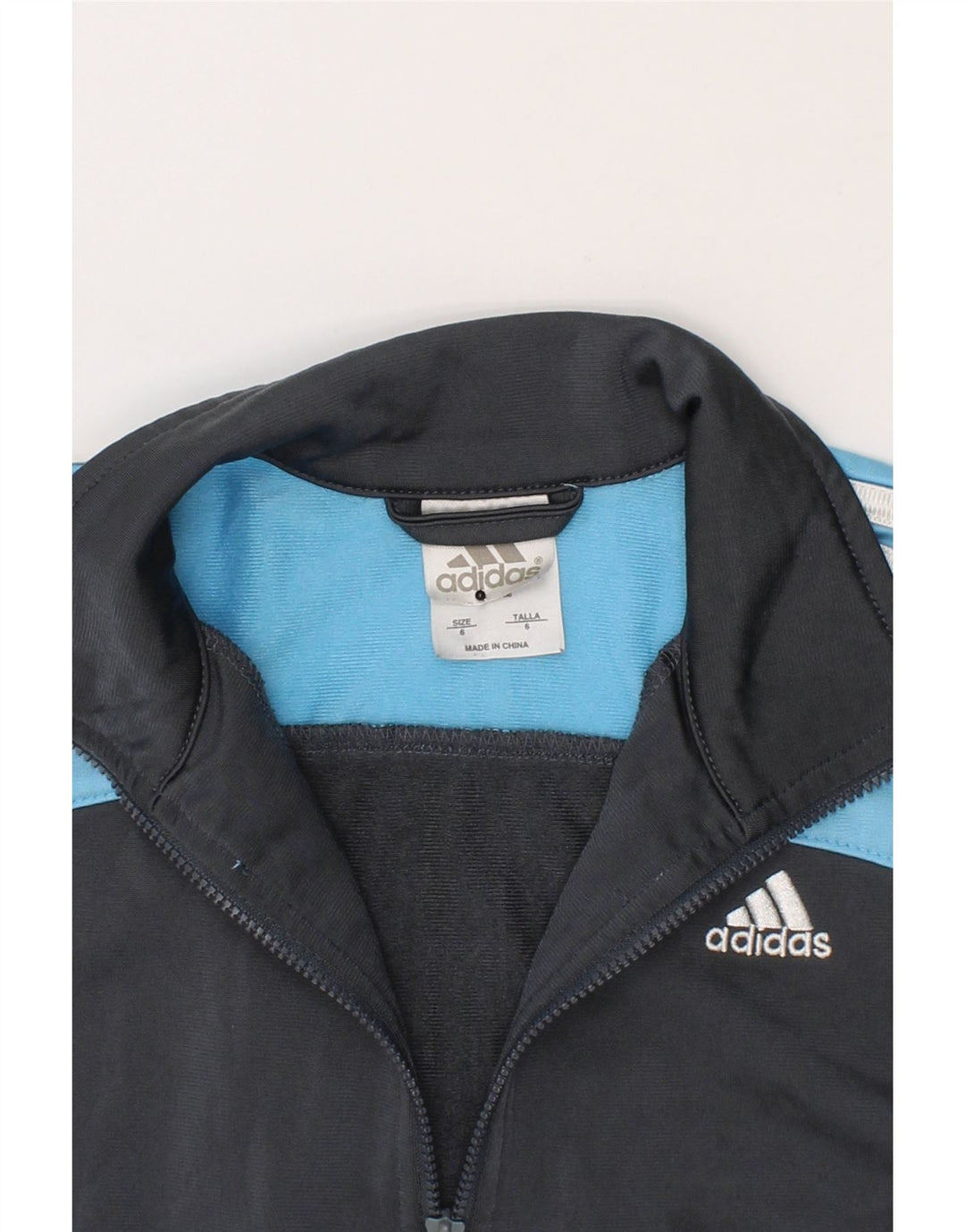 ADIDAS Boys Tracksuit Top Jacket 5-6 Years Black Colourblock Polyester Vintage Adidas and Second-Hand Adidas from Messina Hembry 