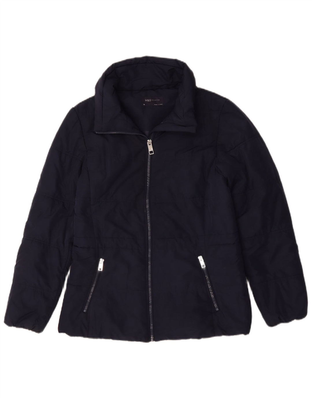 Giacca imbottita da donna Marks & Spencer UK 10 Small Poliestere blu navy
