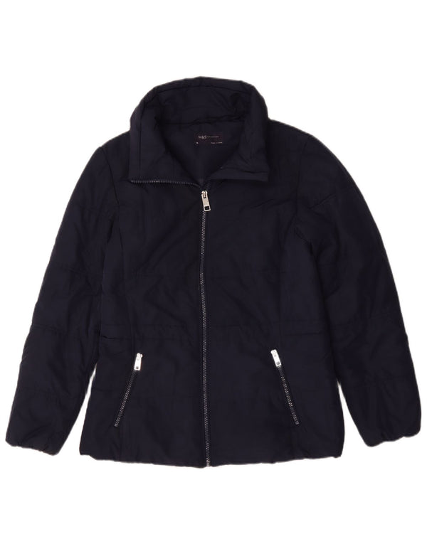 Giacca imbottita da donna Marks & Spencer UK 10 Small Poliestere blu navy