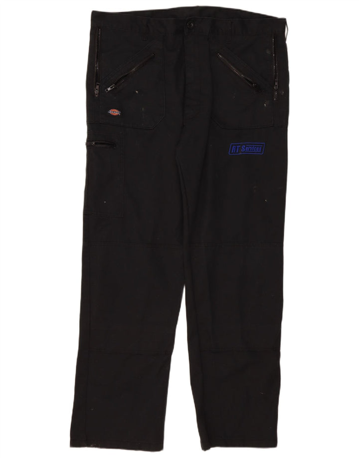 Pantaloni cargo dritti da uomo Dickies W38 L31 poliestere nero