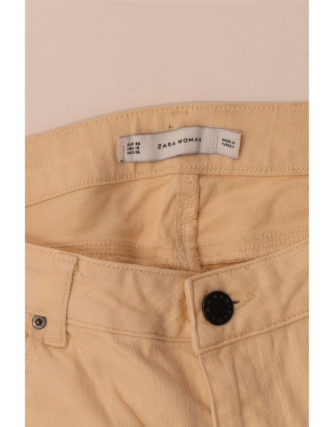 Jeans Bootcut da donna Zara EU 46 2XL W36 L31 Cotone beige