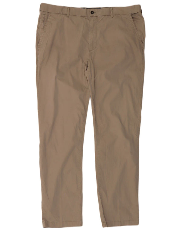 Pantaloni chino dritti Marks & Spencer da uomo blu Harbour W42 L35 Beige