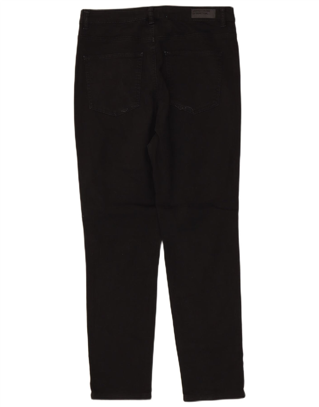 Pantaloni casual slim da donna Benetton W30 L27 neri