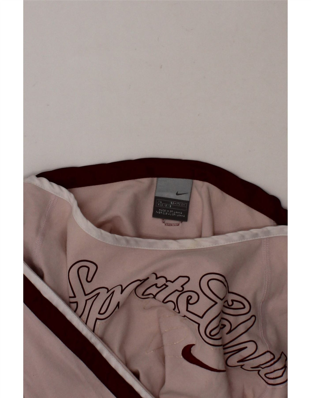 NIKE Girls Graphic Top Long Sleeve 13-14 Years XL Pink Colourblock Vintage Nike and Second-Hand Nike from Messina Hembry 