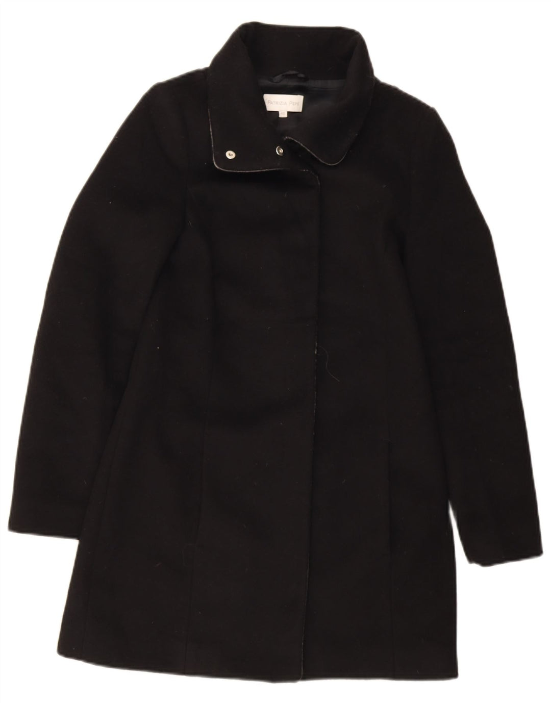 Cappotto Donna Patrizia Pepe IT 40 Small Nero Lana