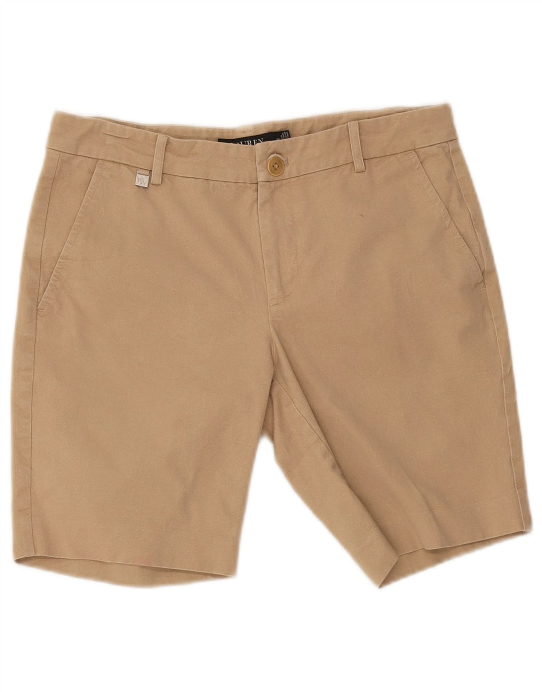 Pantaloncini chino da donna Ralph Lauren US 6 medi W32 cotone beige
