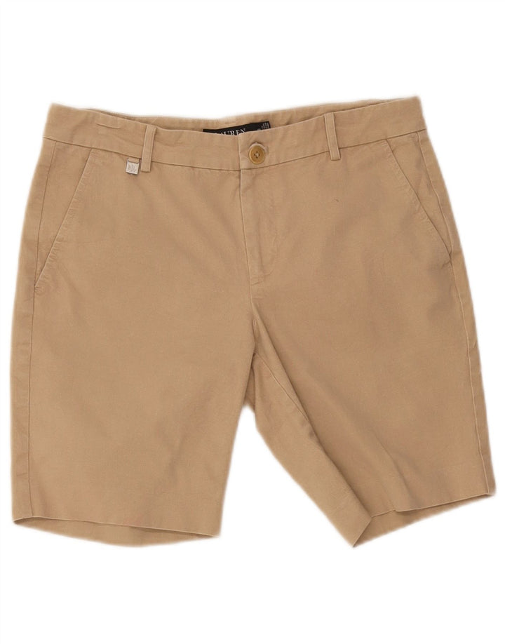 Pantaloncini chino da donna Ralph Lauren US 6 medi W32 cotone beige