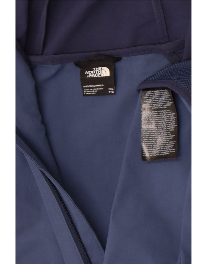 The North Face Giacca antipioggia da uomo con cappuccio pullover UK 44 2XL Blu Colourblock
