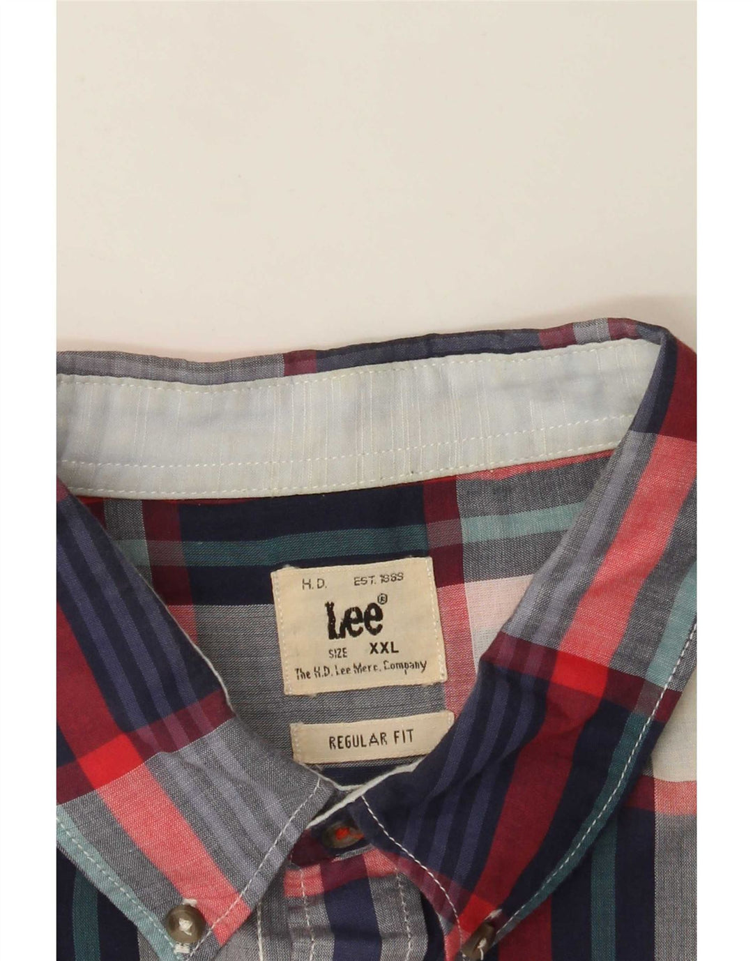 Camicia Lee da uomo a maniche corte vestibilità regolare 2XL a quadri multicolore