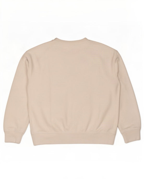Levi's Donna Felpa oversize con grafica Maglione UK 10 Piccolo Cotone bianco