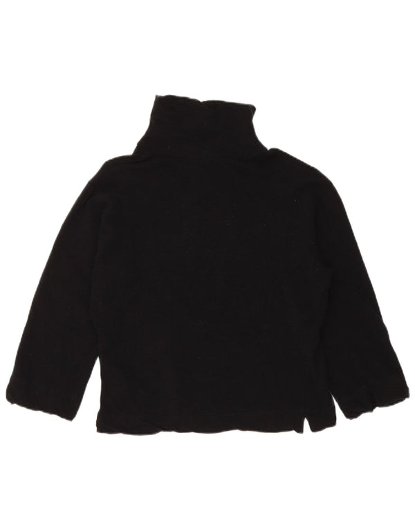 PINKO Maglione corto da donna con collo alto e maniche a 3/4 UK 14 Medio Nero