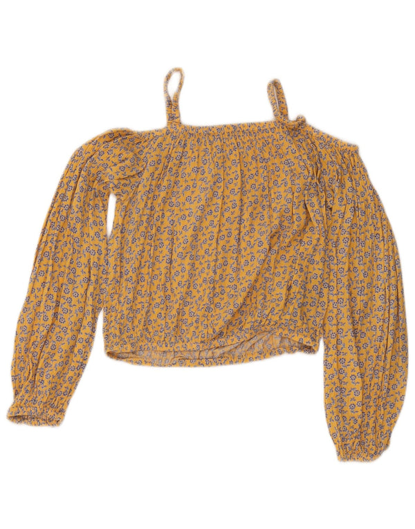 Top corto per ragazze Marks & Spencer con spalle scoperte 12-13 anni Arancione floreale