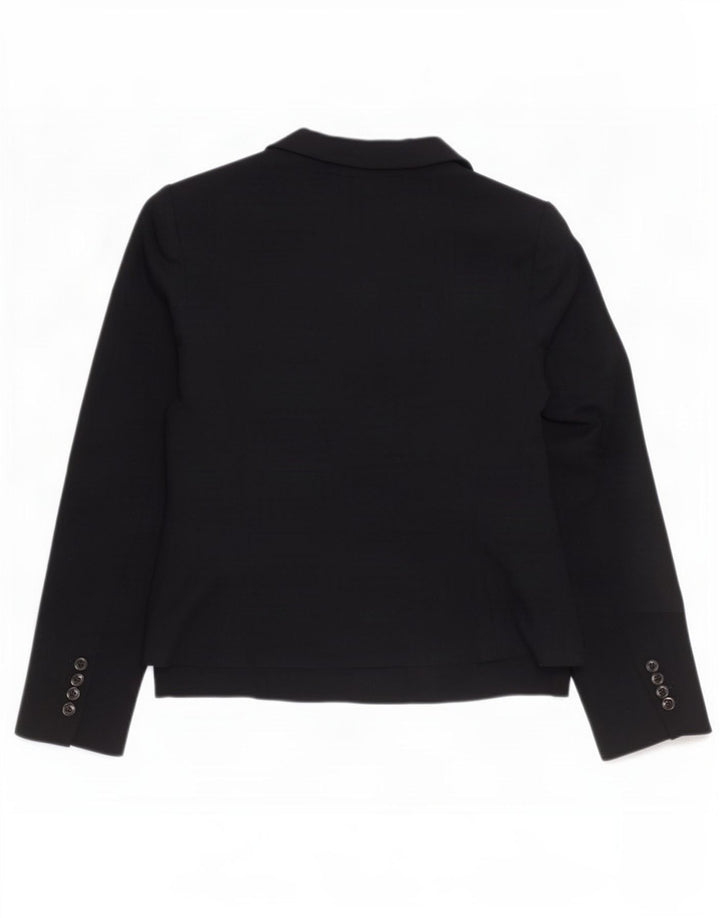 Giacca blazer a 2 bottoni Marks & Spencer da donna UK 12 poliestere nero medio