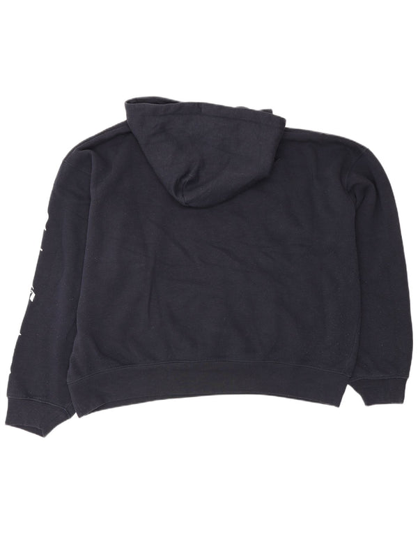 Juicy Couture Felpa con cappuccio con vestibilità comoda grafica da donna UK 20 2XL Blu navy