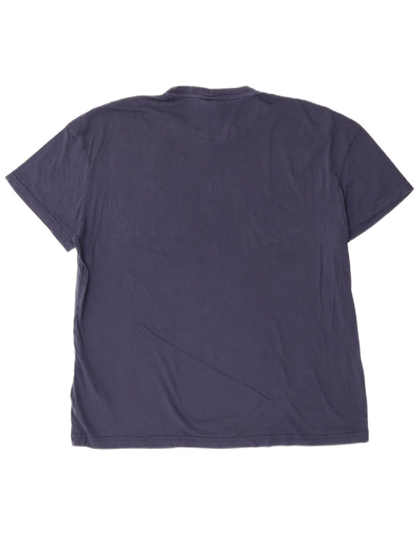 T-shirt da uomo Kappa Top 2XL Blu Navy in cotone