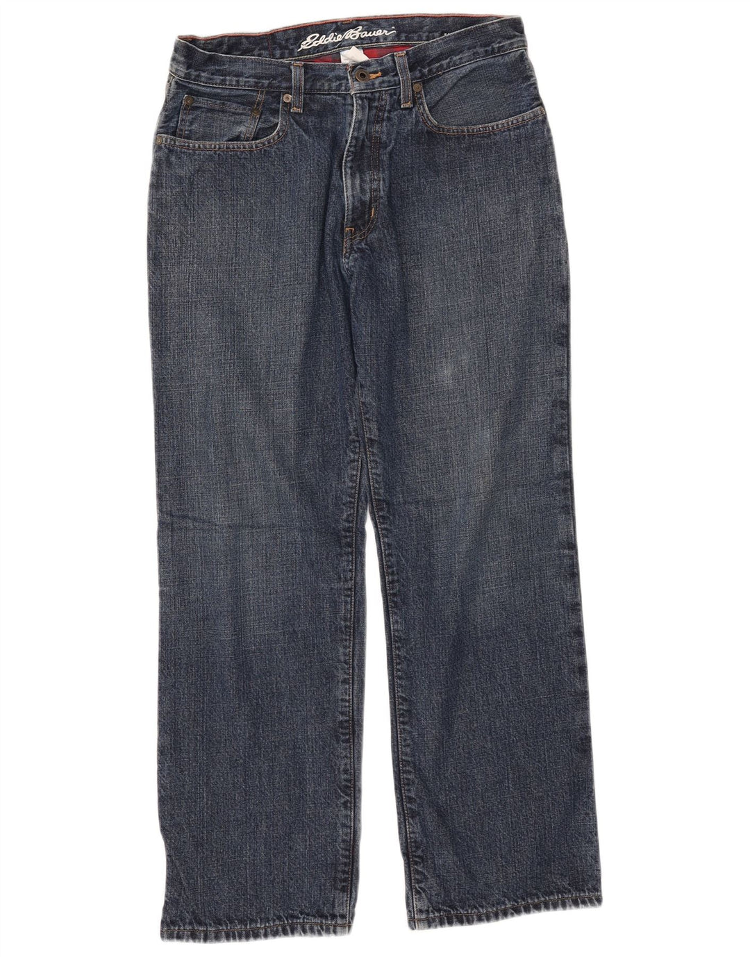Jeans dritti da uomo EDDIE BAUER W32 L30 cotone blu
