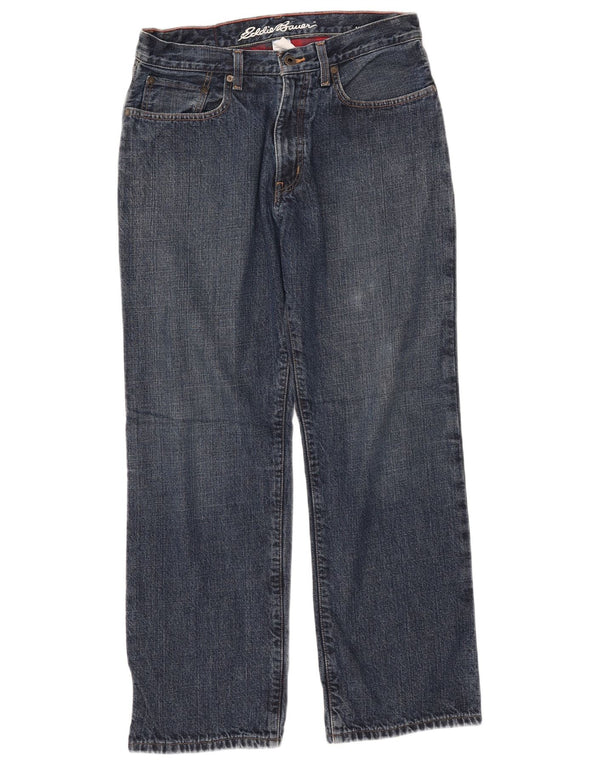 Jeans dritti da uomo EDDIE BAUER W32 L30 cotone blu