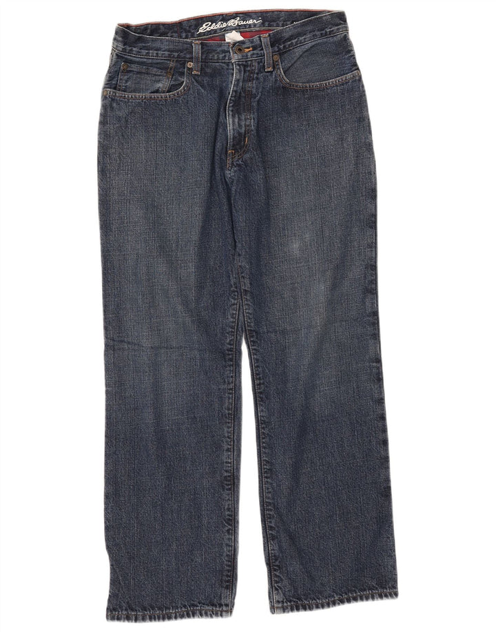 Jeans dritti da uomo EDDIE BAUER W32 L30 cotone blu
