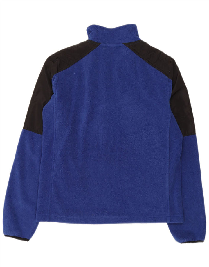 Giacca in pile grafica da donna Calvin Klein UK 10 Small Blue Colourblock