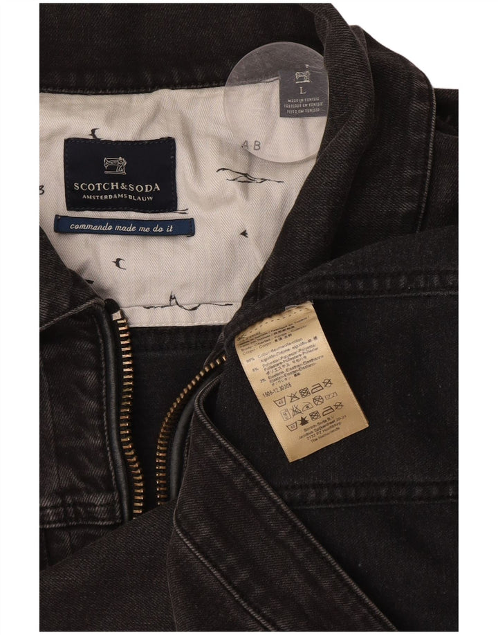 Giacca di jeans da donna Scotch & Soda UK 16 grande cotone grigio